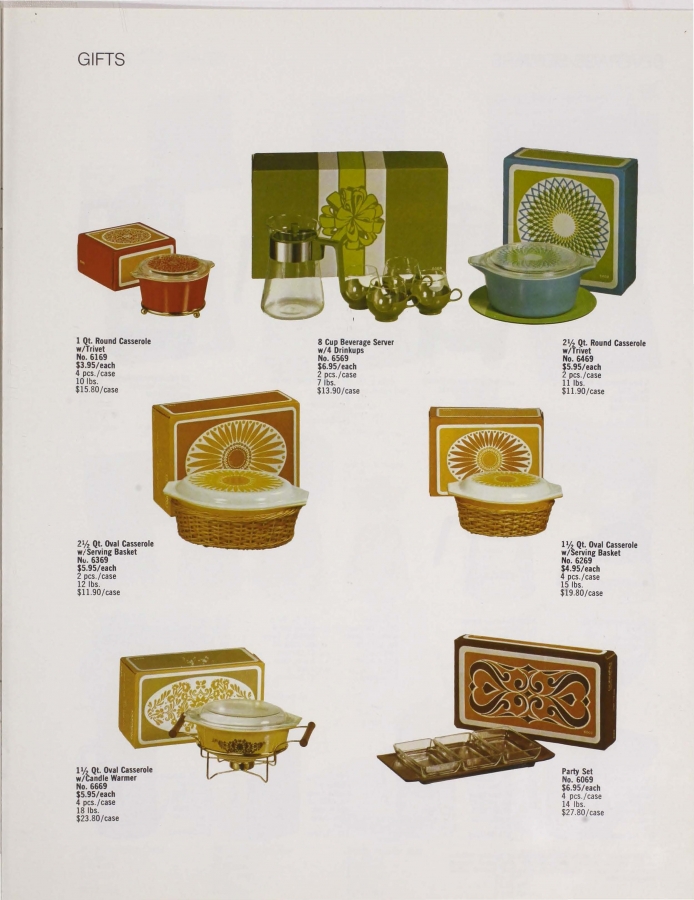 Pyrex ware 1970