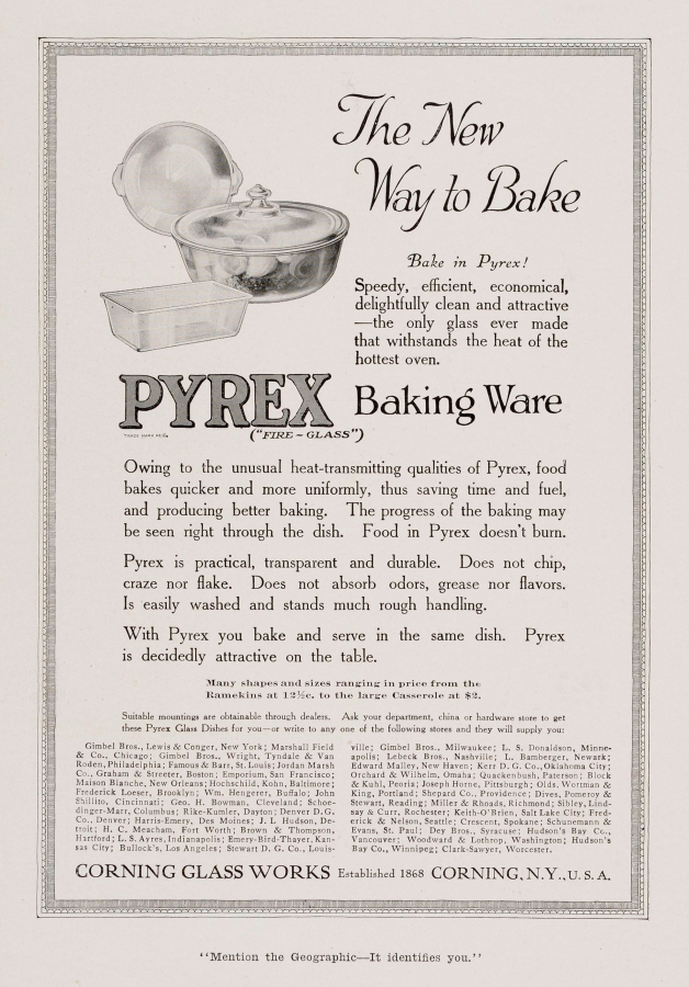 “The New Way to Bake.” Published in National Geographic, probably 1916. CMGL 140328