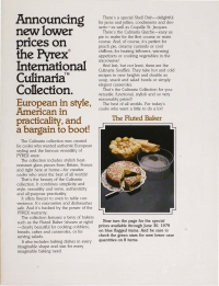 Page 3 of Good Taste Costs Less: International Culinaria Pyrex collection. 