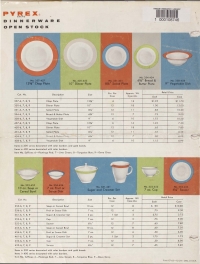 Page 4 from “1955 dealer catalog for Pyrex dinnerware”