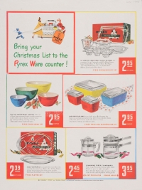 Bring your Christmas list to the Pyrex ware counter!