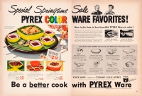 “Special springtime sale. Pyrex color ware favorites!” Corning Glass Works, Published in unknown periodical, 1952. CMGL 141122
