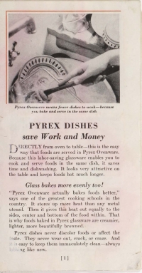 Page 1 from “Pyrex ovenware for baking and serving” 