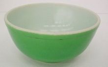 Pyrex Early Pre 1950 Multi Color Set Primary Green Mixing Bowl - Ruby Lane